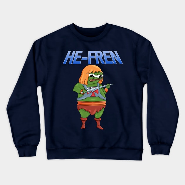 He-Fren Crewneck Sweatshirt by Emperor Frenguin